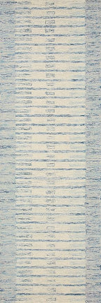 Loloi Chris Loves Julia Chris Collection CHR-01 Ivory/Denim 2'-6'' x 11'-6'', .50" Pile Height, Runner Rug