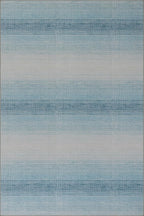 Dash & Albert Pandora Blue Machine Washable Rug, Runner-2.5 X 8 Feet, Blue Abstract Pattern