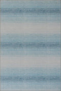 Dash & Albert Pandora Blue Machine Washable Rug, 4 X 6 Feet, Blue Abstract Pattern