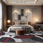 Rugshop Contemporary Abstract Circles Perfect for high Traffic Areas of Your Living Room,Bedroom,Home Office,Kitchen Area Rug 9' x 12' Red