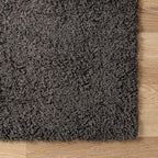 Unique Loom Solid Shag Collection Area Rug (4' 1" x 6' 1" Rectangle, Graphite Gray)