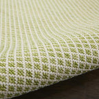 Nourison Home Courtyard Ivory Green 2'2" x 8' Area Rug - Easy Clean, Non Shedding, Bed Room, Living Room, Dining Room, Kitchen (8' Runner)
