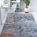 Rugs.com Leipzig Collection Area Rug – 5X8 Multi Low-Pile Rug Perfect for Bedrooms, Dining Rooms, Living Rooms