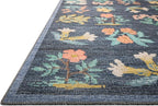 Loloi Rifle Paper Co. Rosa Collection RSA-03 Navy 2'-3" x 3'-9" Accent Rug