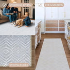 Fame Living Washable Area Rug. Modern Farmhouse. Vintage. Turkish. Bohemian. Distressed. Oriental. Traditional. Rugs for Living Room. Dining. Bedroom. Office. Entryway. Foyer. (864CC, 2'5" x 9'8")