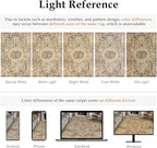 Brown Multi Area Rug 6x9 Vintage Washable Distressed Living Room Carpet Large Indoor Non Slip Traditional Medallion Retro Low Pile Accent Throw Rug Bedroom Kitchen Office Dining Room