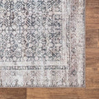 Bloom Rugs Washable Non-Slip 8' x 10' Rug - Tan/Blue/Green Traditional Area Rug for Living Room, Bedroom, Dining Room, and Kitchen - Exact Size: 8' x 10'