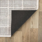 Rugshop Bohemian Stripe Lines Washable Non Slip Runner Rug 2' x 8' Ivory