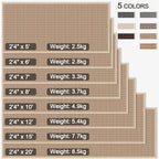 Rubber Runner Rug for Hallways Non Slip, Low Pile Long Laundry Room Mat Hall Jute Rug Runner Carpet Non Skid