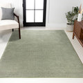 JONATHAN Y Haze Solid Low-Pile Green Indoor Area Rug 10x14, Coastal,Bohemian,Minimalist,Classic, Easy-Cleaning for Living Room,Bedroom,Kitchen,Pet Friendly,Non-Shedding (SEU100O-14)
