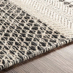 Mark&Day Wool Rugs, 5x7 Tervoort Global Black Area Rug, Blue Beige Carpet for Living Room, Bedroom or Kitchen (5' x 7'6")