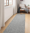 Collive Long Hallway Runner - 2.6' x 10', Washable Indoor Entryway Rug, Grey/Cream Braided Woven Kitchen Rugs, Low-Profile Front Door Floor Carpet for Laundry Room, Bedroom Doorway