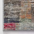 LUMI 8x12 Washable Area Rug for Living Room, Ultra Soft Geometric Rugs Non Slip with Rubber Backing, Low Profile, High Traffic, Stain Resistant Carpets, Ideal for Bedroom, Dining Room, Indoor
