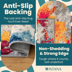 Istana 6x9 Area Rug - Multi Colors Rugs for Living Room 6x9 - Foldable Boho Rugs for Bedroom - Stain Resistant Washable Rug - Eco-Friendly Area Rugs - Easy to Clean Living Room Rug