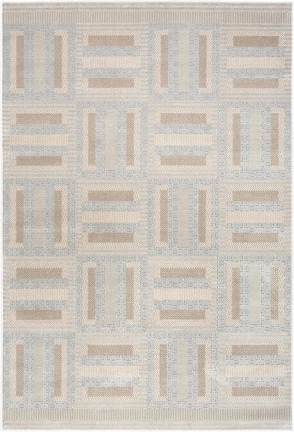 Nourison Home Nordic Grey Multicolor 5' x 7' Scandinavian Area Rug - Easy Clean, Non Shedding, Bed Room, Living Room, Dining Room, Kitchen (5' x 7')