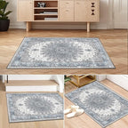 2’x3’ Entry Rug Welcome Mat Small Washable Indoor Door Rug Front Door Mat Non-Slip Blue