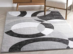 Well Woven Dulcet Bingo Grey Modern Geometric 5'3" x 7'3" Area Rug