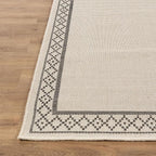 Easy Jute Rugs 10x14 Frame Bone Color Living Room Indoor Outdoor Area Rug for Patio and Kitchen Rug High Traffic Washable Easy to Clean Solid Boho Woven Design Carpet (10 x 14)