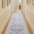 Washable Area Rug. Modern Farmhouse. Vintage. Turkish. Bohemian. Distressed. Oriental. Traditional. Rugs for Living Room. Dining. Bedroom. Office. Entryway. Foyer. (861PP, 2'5" x 13')