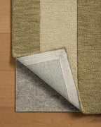 Loloi Leanne Ford Craven Collection CVN-01 Light Olive/Oatmeal 7'-9" x 9'-9" Area Rug Geometrical, Patterned, Neutral, Living Room, Bedroom, Dining Room