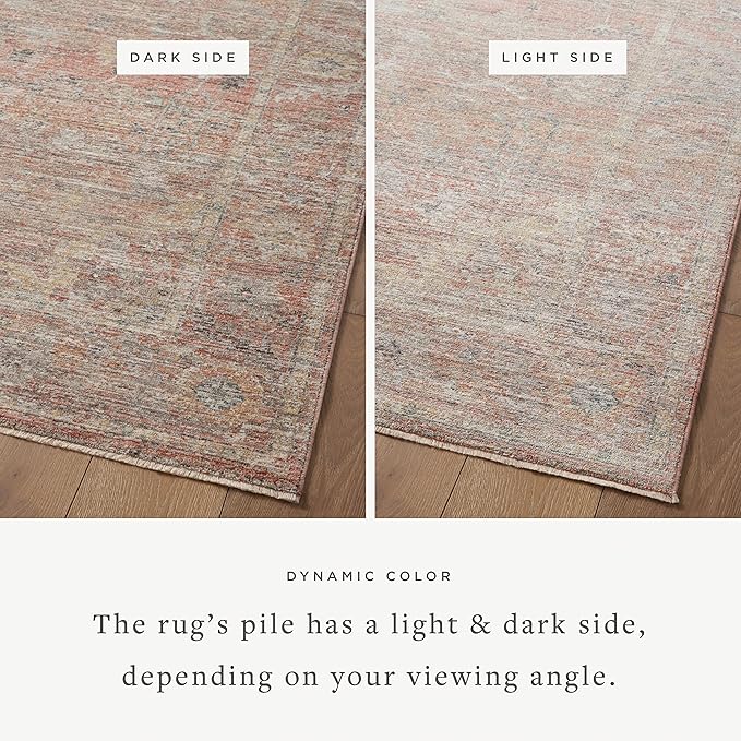 Loloi Magnolia Home by Joanna Gaines Millie Collection MIE-04 Sunset/Multi 7'-10" x 10', .25" Pile Height, Area Rug