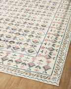 Loloi Rifle Paper Co. Eden Collection EDE-03 Lattice Ivory 3'-6" x 5'-6" Accent Rug feat. CloudPile™