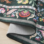 Entryway Rug 2x3 Rug Door Mat Indoor Entrance Washable Rug Small Non-Slip Low Pile Throw Rugs for Entryway, Kitchen, Front Door Indoor Entrance, Entry (Emerald Green)