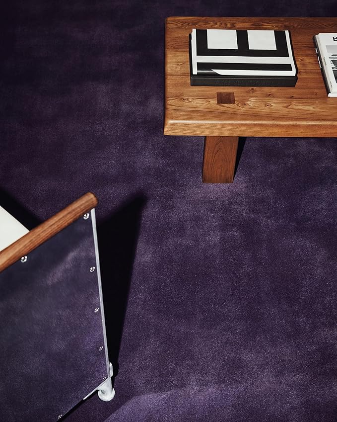 Hand-Tufted Wool Rectangle Area Rug – Soft Premium Wool Carpet for Living Room, Bedroom & Home Décor – 7X10 ft| Lilac – Durable, Non-Slip Backing, Handcrafted Rug