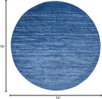 SAFAVIEH Adirondack Collection Area Rug - 6' Round, Light Blue & Dark Blue, Modern Ombre Design, Non Shedding & Easy to Clean, Ideal for Living Room, Bedroom, Office, Dining Space (ADR113F)