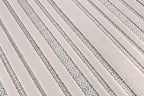 CAMILSON Modern Rug 5x7 Luxury Striped Line Micro Loop Area Rugs Soft High-Low Pile Stain Resistant Easy to Clean Non-Shedding Durable Living Room Bedroom Indoor Carpet (White)