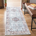 Bloom Rugs Caria Washable Non-Slip 12 ft Runner - Beige/Brown Traditional Runner for Entryway, Hallway, Bathroom, and Kitchen - Exact Size: 2'6" x 12'