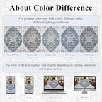 5x7 Area Rugs for Living Room Ultra-Soft Washable Rug Vintage Distressed Boho Area Rug, Non-Slip Retro Print Low Pile Stain Resistant Carpet for Bedroom Dining Room Kitchen Office