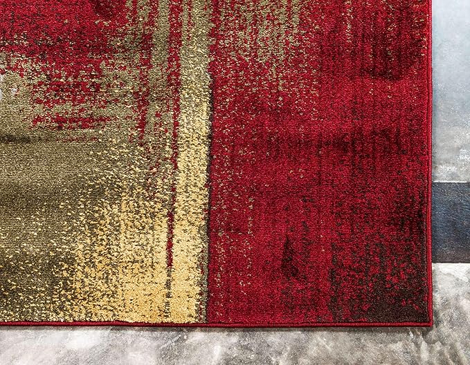 Unique Loom Barista Collection Area Rug - Timor (2' 2" x 6' 1" Runner, Multi/ Red)