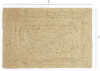 REDEARTH · Rectangular Area Rug - 2'x3' Braided Natural Jute with Non-Skid Backing - Handwoven Boho Rug for Bedroom, Kitchen, Living Room - Aesthetic Home Decor - Durable Handmade Rug, Set of 2