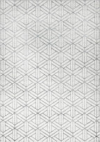 Rugs.com Lattice Trellis Collection Rug – 10' x 14' White Low-Pile Rug Perfect for Living Rooms, Large Dining Rooms, Open Floorplans