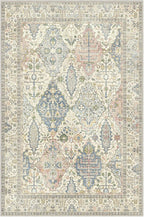 GENIMO Area Rug 2x3 Doormat, Machine Washable Low Pile Rugs, Small Retro Chenille Entryway Mat for Entrance, Hallway, Kitchen and Corridor, Beige Cream