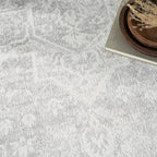 Nourison Home Astra Machine Washable Grey 4' x 6' Area Rug - Easy Clean, Non Shedding, Bed Room, Living Room, Dining Room, Kitchen (4' x 6')