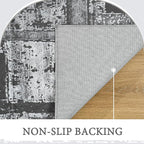 LOCHAS Washable Runner Rugs for Hallway, 2x8 Non Sip Soft Rug for Bedroom Entryway Kitchen Laundry Room, Long Abstract Carpet for Indoor Floor Bedside, Geometric Vintage Home Decor, Pet & kid Friendly