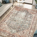 Keen Home Design 6x9 Rug - Machine Washable Area Rug with Non-Slip Backing, Ideal for Living Room, Dining Room, Bedroom - Vintage, Easy Clean, Durable, Low Pile - (6' x 9')