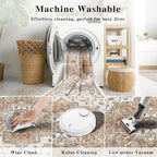 Area Rug 2x3 Entryway Rug Soft Washable Doormat Non Slip Low Pile Lightweight Carpets Indoor Faux Wool Small Rug for Entrance, Kitchen, Bedroom, Living Room
