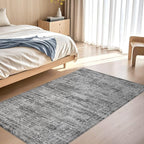 3x5 Area Rug Living Room Rugs - Washable Neutral Modern Abstract Soft Thin Rug Indoor Floor No Slip Rug Carpet for Bedroom Under Dining Table Home Office Decor - Dark Gray