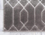 Marilyn Monroe Glam Collection Area Rug - Trellis (3' 3" x 5' 3" Rectangle, Gray Silver/ Silver)