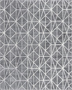 Rugs.com Lattice Trellis Collection Rug – 8' x 10' Gray Low-Pile Rug Perfect for Living Rooms, Large Dining Rooms, Open Floorplans