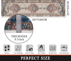 vivorug Runner Rug 2'x8' Vintage Washable Non-Slip Runners for Hallways Kitchen Entryway Laundry Room Carpet Hallway Runner Brown