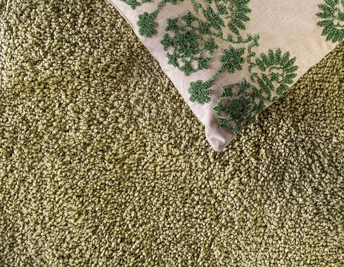 Unique Loom Solo Collection Area Rug - Calabasas (7' 10" x 10' Rectangle, Light Green)