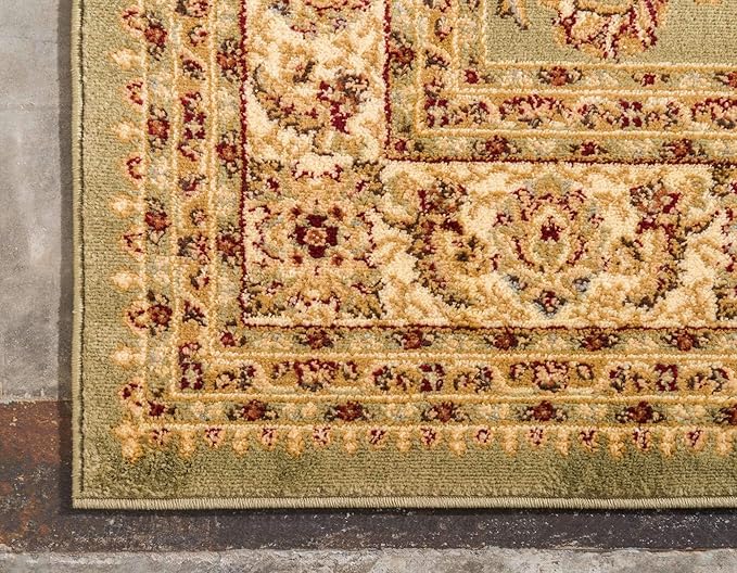 Unique Loom Voyage Collection Traditional Oriental Classic Intricate Design Area Rug (2' 2 x 3' 0 Rectangular, Green/Ivory)