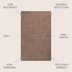JONATHAN Y Haze Solid Low-Pile Brown Indoor Area Rug 8x10, Coastal,Bohemian,Minimalist,Classic, Easy-Cleaning for Living Room,Bedroom,Kitchen,Pet Friendly,Non-Shedding (SEU100J-8)