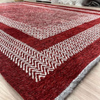 Alfa Rich 7x10 Red Burgundy Washable Area Rugs for Living Room Bedroom Kitchen Dining Cotton Rug