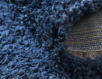 Unique Loom Solid Shag Collection Area Rug (2' 2" x 6' 5" Runner, Sapphire Blue/ Navy Blue)