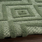 Nourison Home Versatile Green 8' x Round Area Rug - Easy Clean, Non Shedding, Bed Room, Living Room, Dining Room, Kitchen (8' x Round)